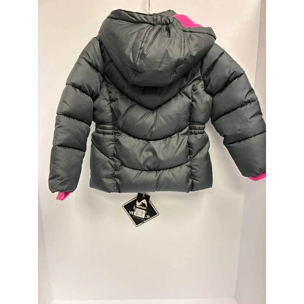 Vertical 9 Girls Winter Jacket Size 2 Hood Brand New With tags-Black Fuchsia‎